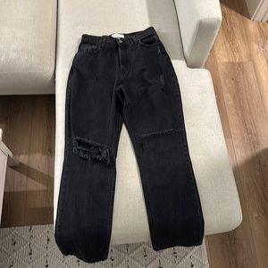 A&F 90s straight high rise jeans